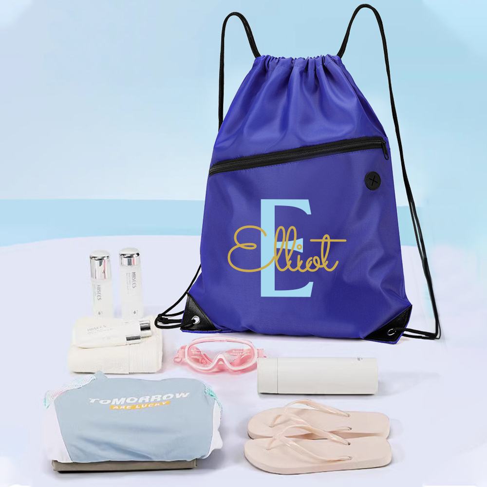 Personalized Colourful Drawstring Water Proof Beach Bag | CWBeach147