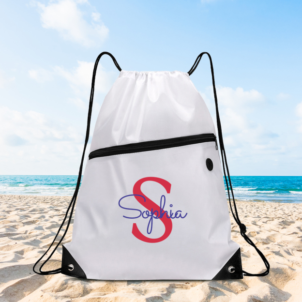 Personalized Colourful Drawstring Water Proof Beach Bag | CWBeach147