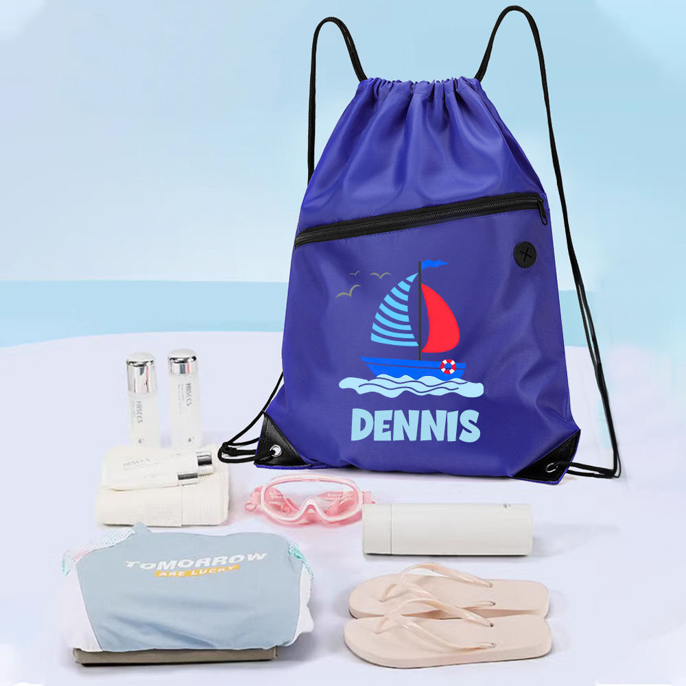 Personalized Lovely Drawstring Water Proof Beach Bag | CWBeach14701