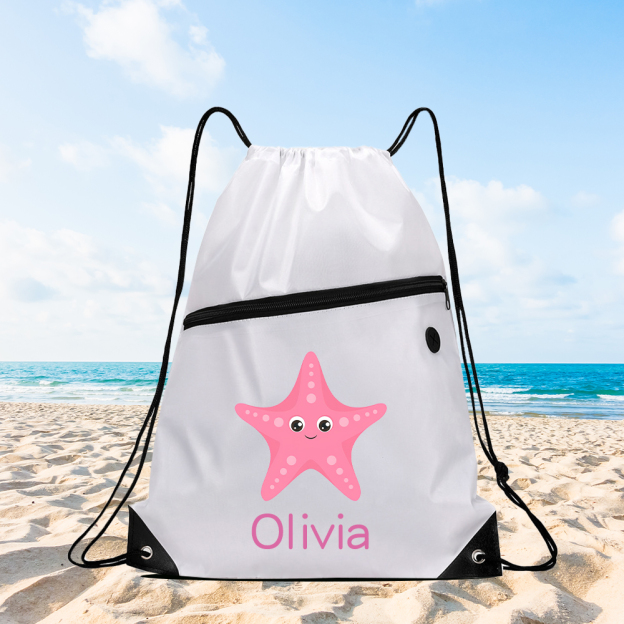 Personalized Lovely Drawstring Water Proof Beach Bag | CWBeach14701