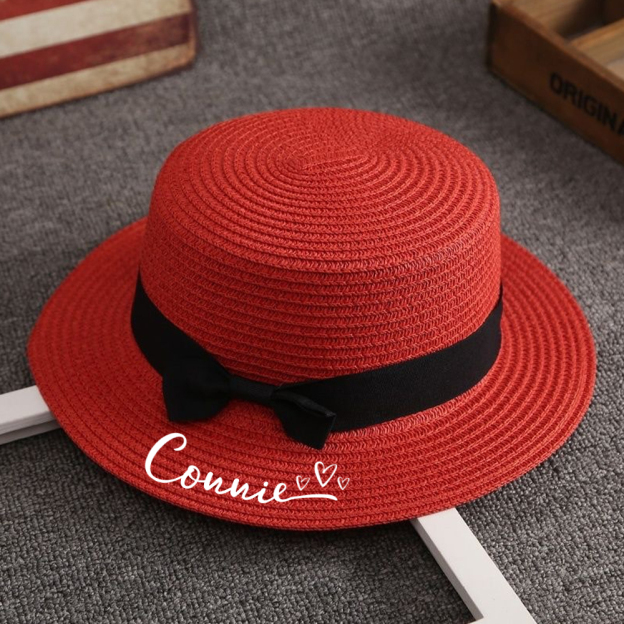 Personalized Summer Bow Straw Hat for Comfort & Unique | CWBeach149