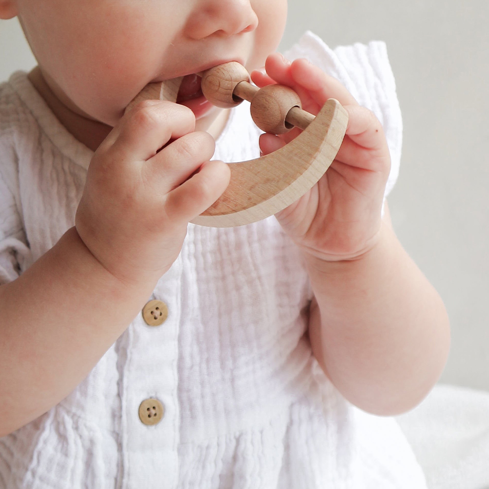 Personalized Baby Wooden Lovely Shape Rattle | CWBaby153