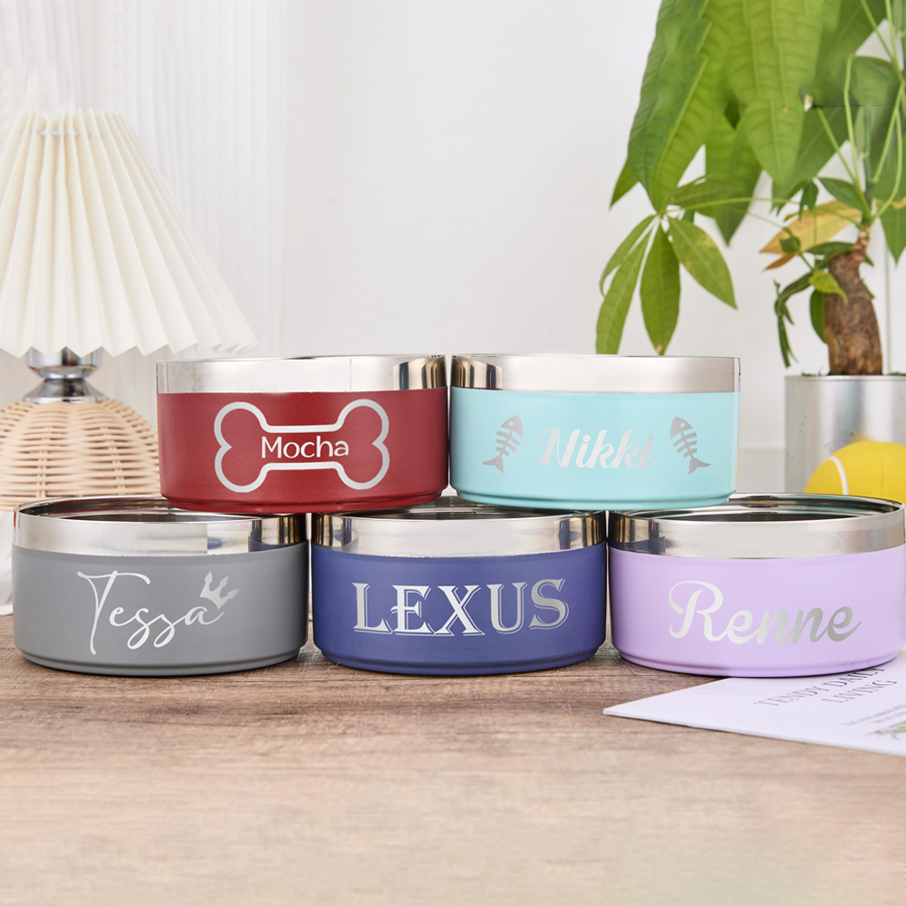 Personalized Stainless Steel Pet Food Bowl  | BKPet150