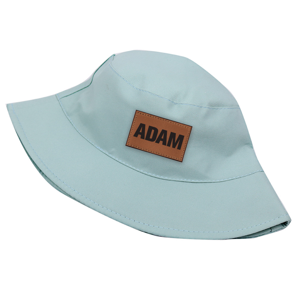 Personalized Kid Leather Patch Bucket Sunbonnet for Comfort & Unique | CWBeach157