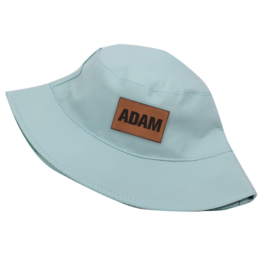 Personalized Kid Leather Patch Bucket Sunbonnet for Comfort & Unique | CWBeach157