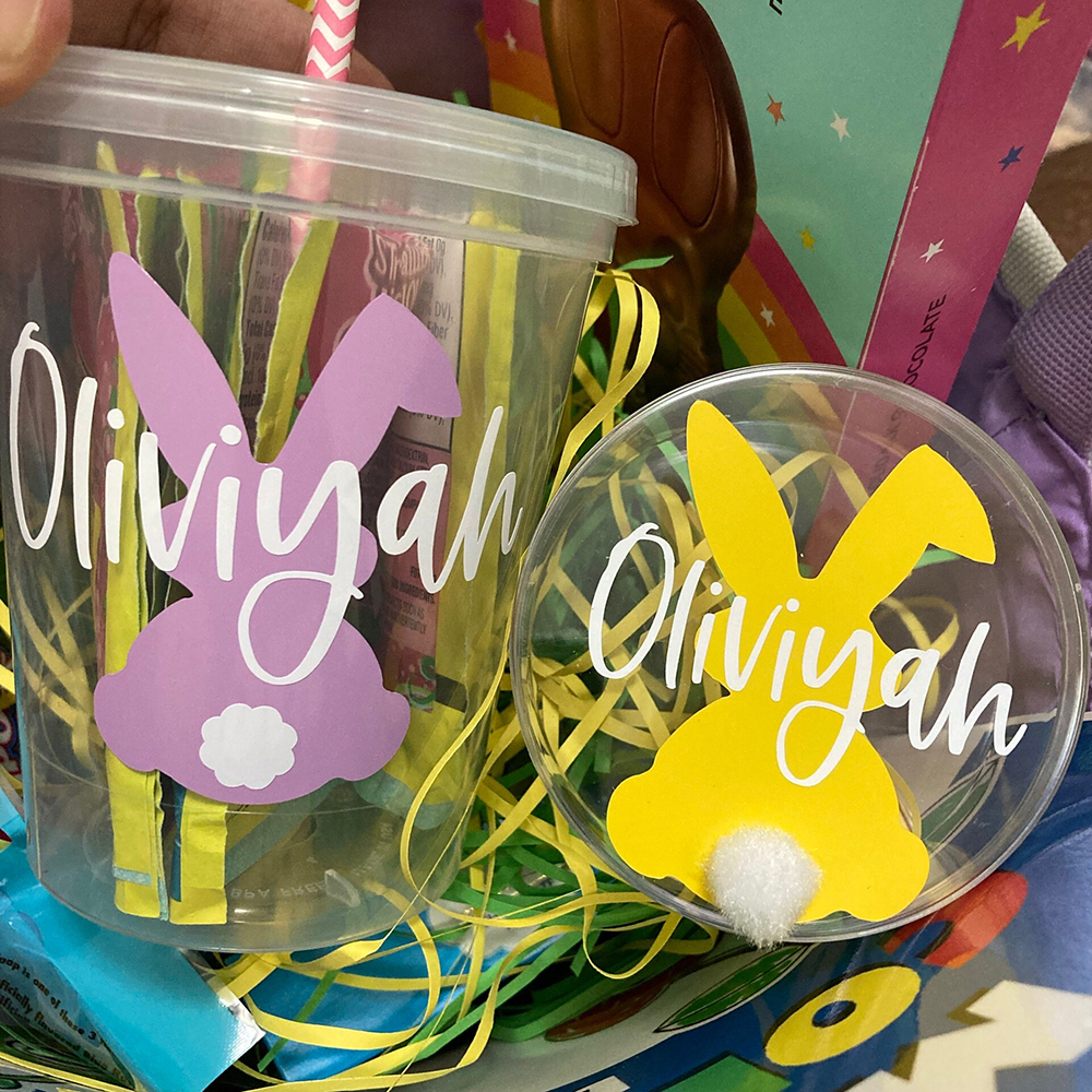 Personalised Lovely Easter Bunny Candy Containers | CWEaster40