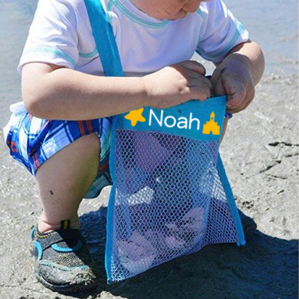 Personalized Lovely Seashell Mesh Beach Bag | CWBeach0201