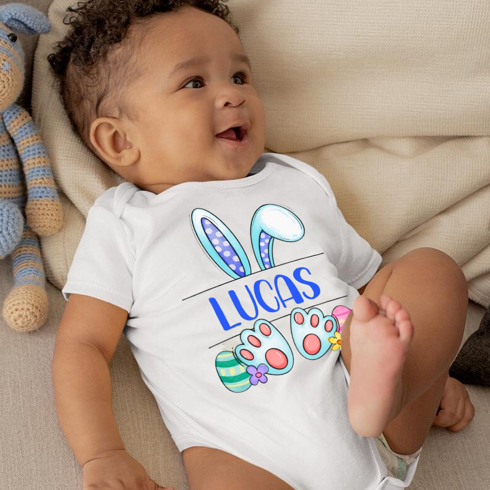 Personalized Baby Cute Easter Bunny Romper | CWEaster44