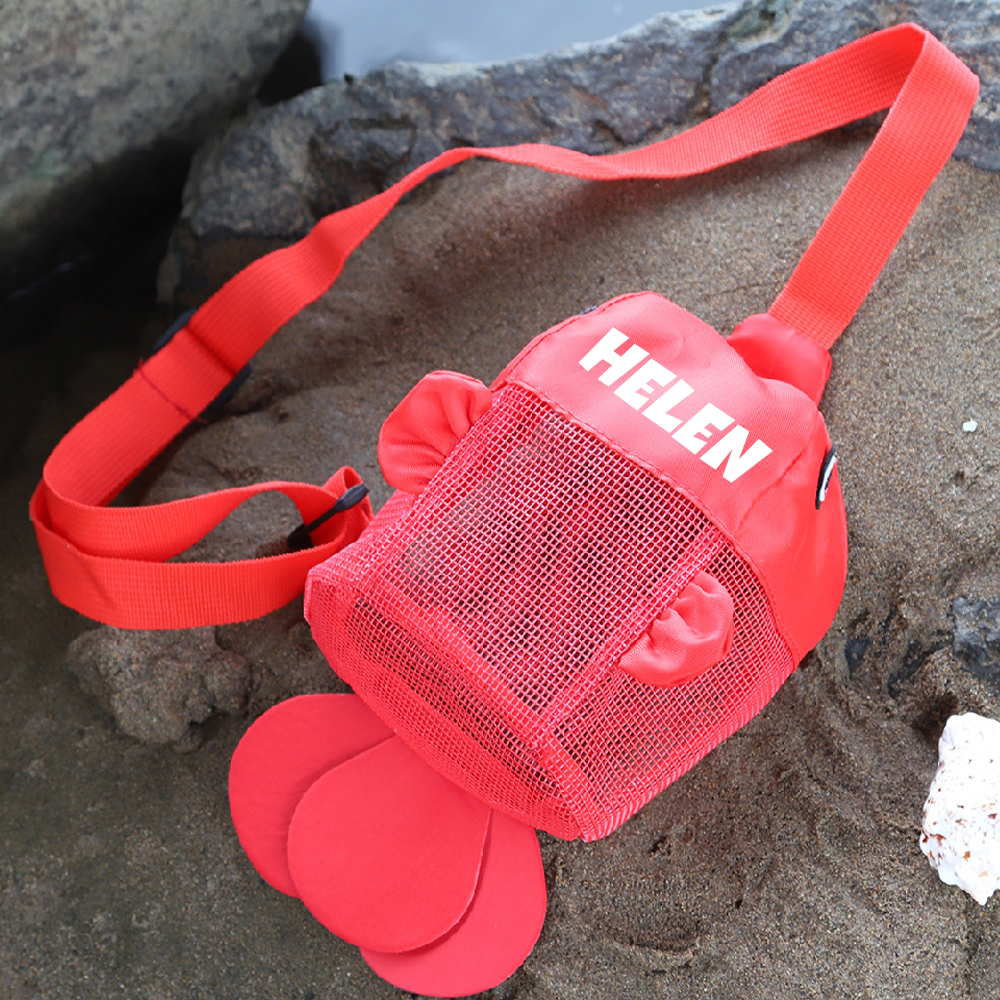 Personalized Clownfish Seashell Zipper Mesh Beach Bag | CWBeach164