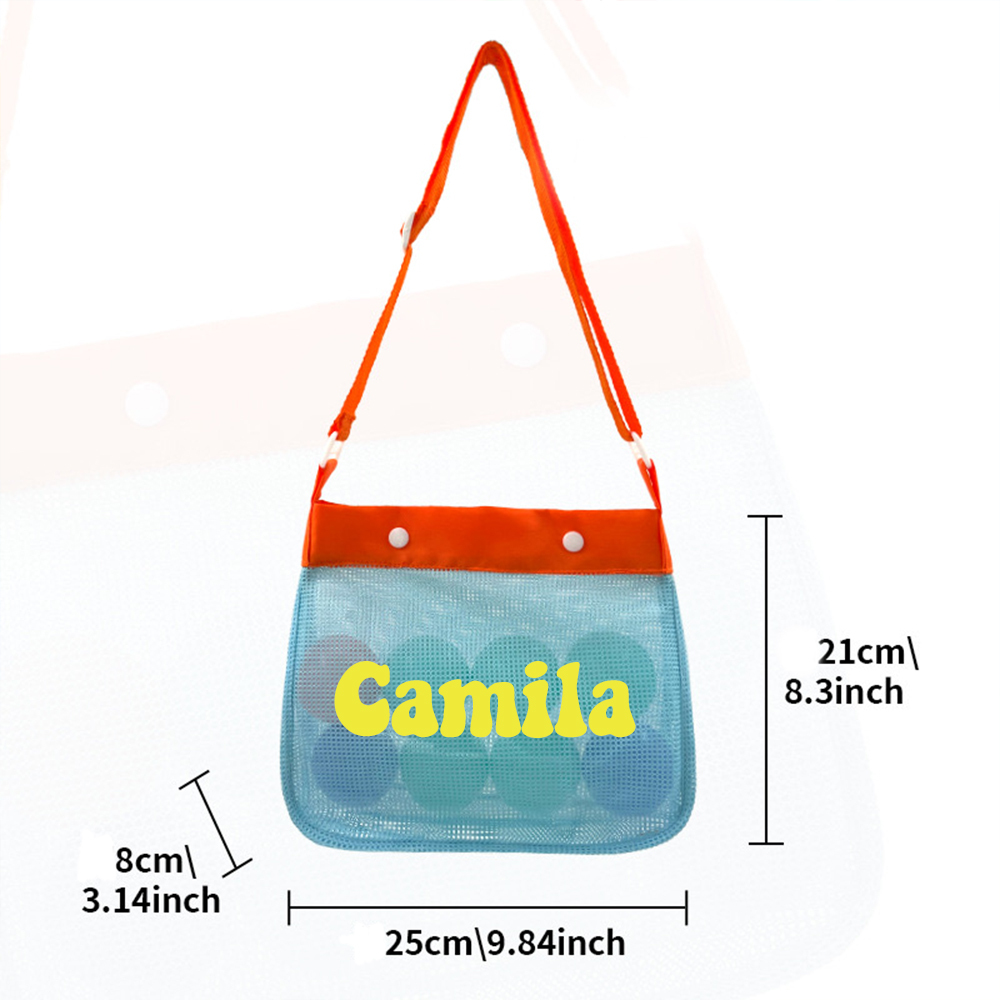 Personalized Kids Seashell Mesh Beach Bag | CWBeach171