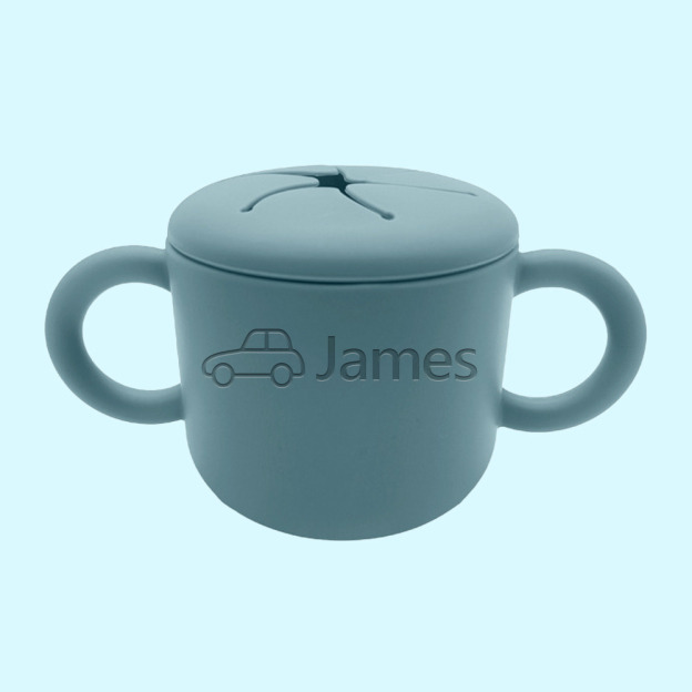 Personalised Baby Food Grade Silicone Snack Cup | CWBaby199