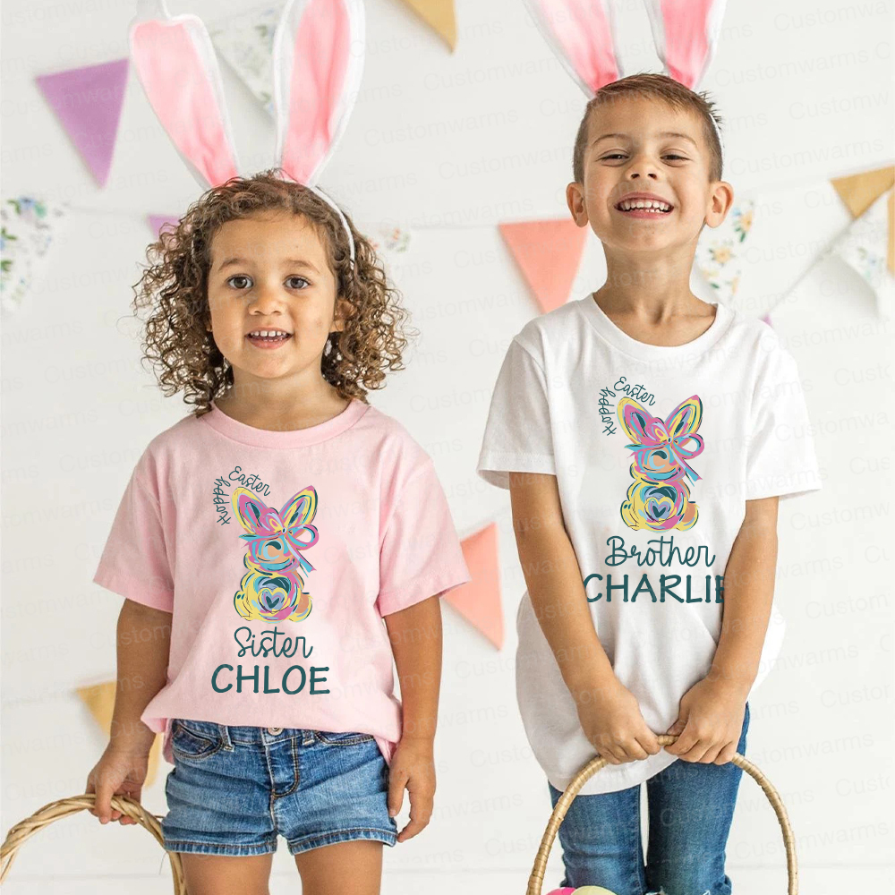 Personalized Family Happy Easter Matching Shirt | CWEaster58
