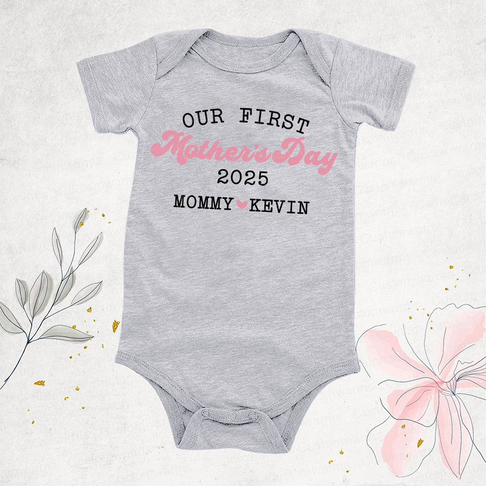 Personalized First Mother's Day Mommy and Baby Outfit | CWFamily30