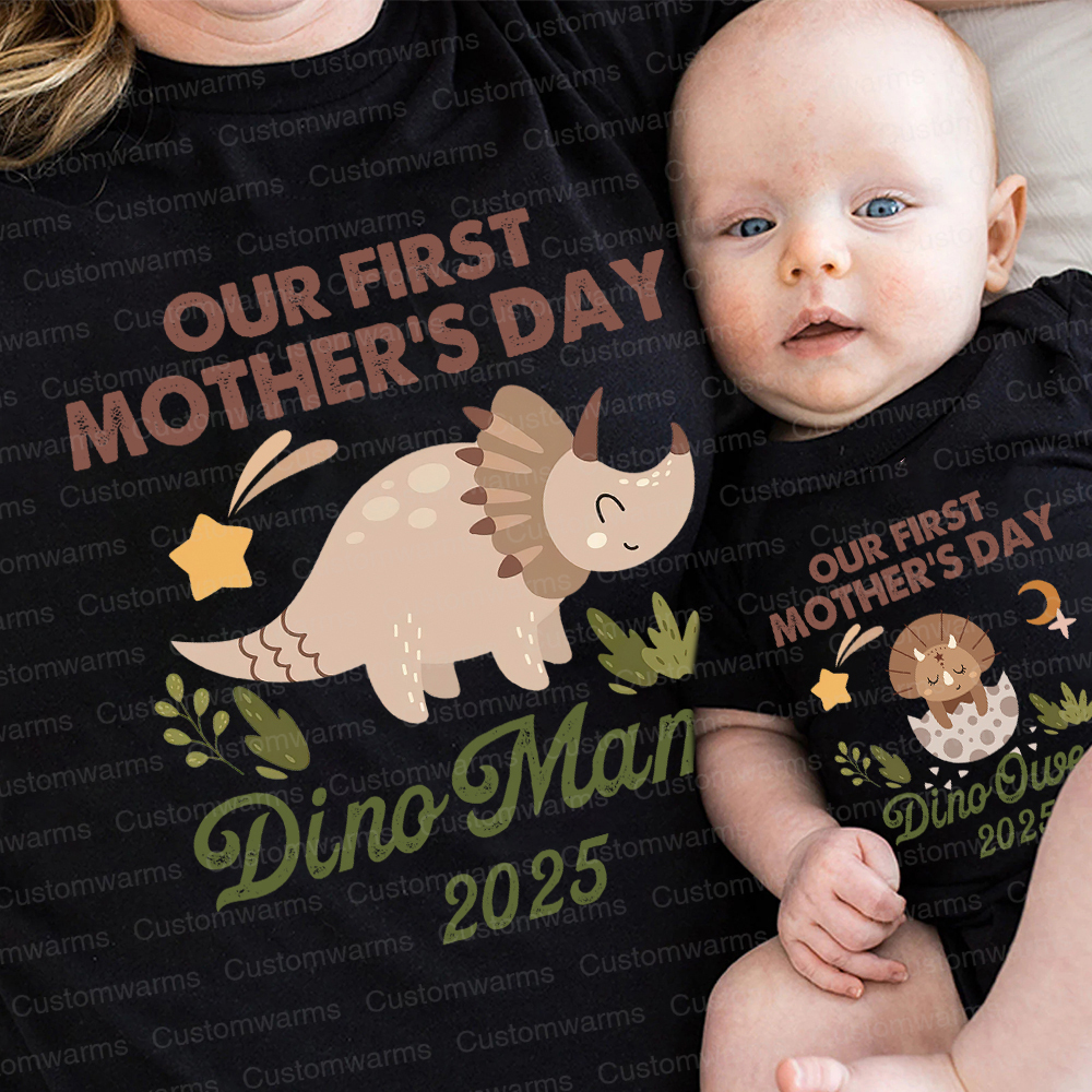 Personalized First Mother's Day Mommy and Baby Outfit | CWFamily32