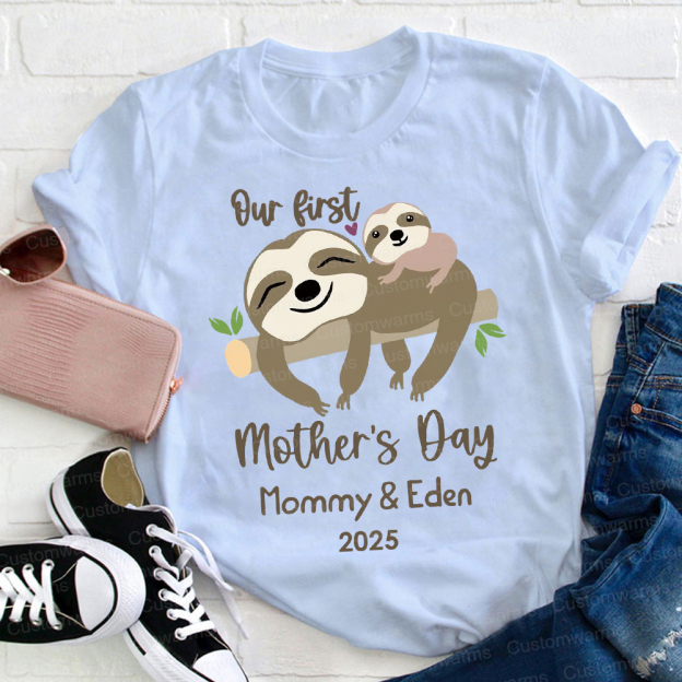 Personalized First Mother's Day Mommy and Baby Outfit | CWFamily33