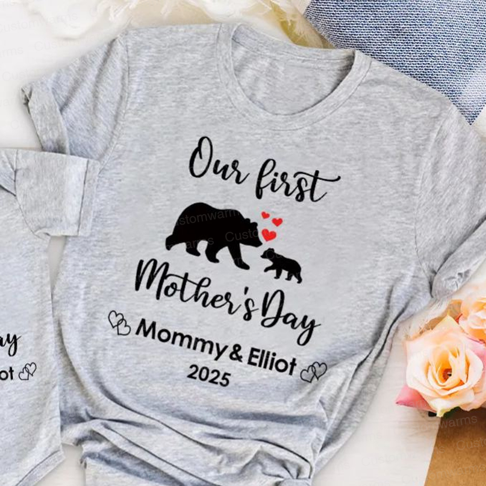Personalized First Mother's Day Mommy and Baby Outfit | CWFamily19