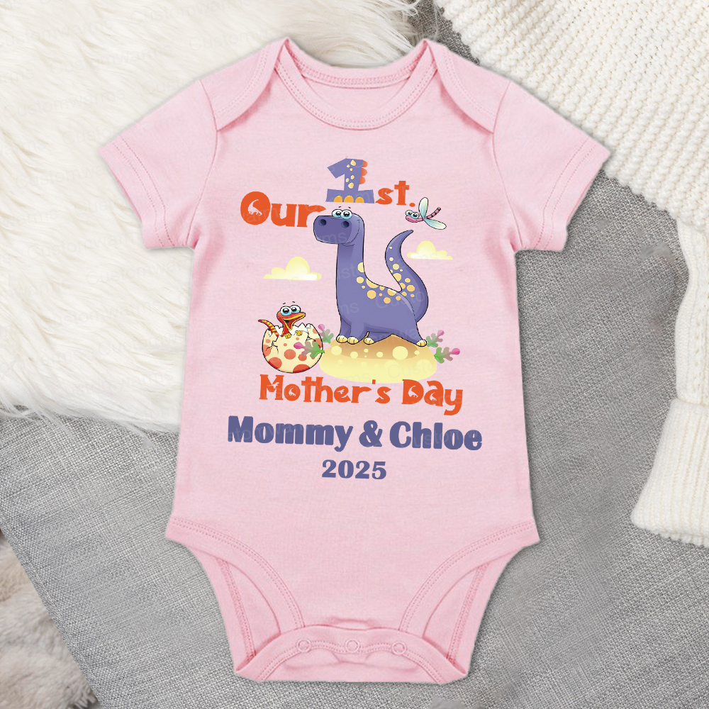 Personalized First Mother's Day Mommy and Baby Outfit | CWFamily36