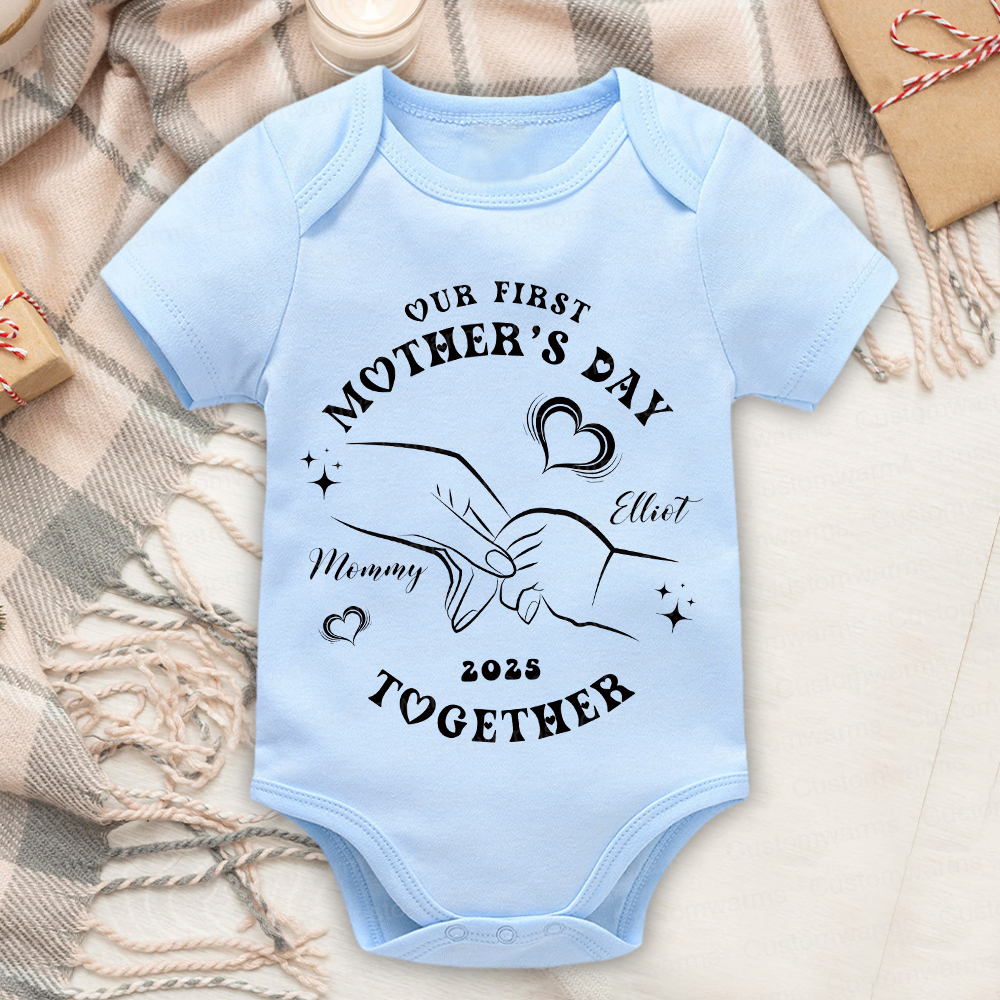Personalized First Mother's Day Mommy and Baby Outfit | CWFamily39
