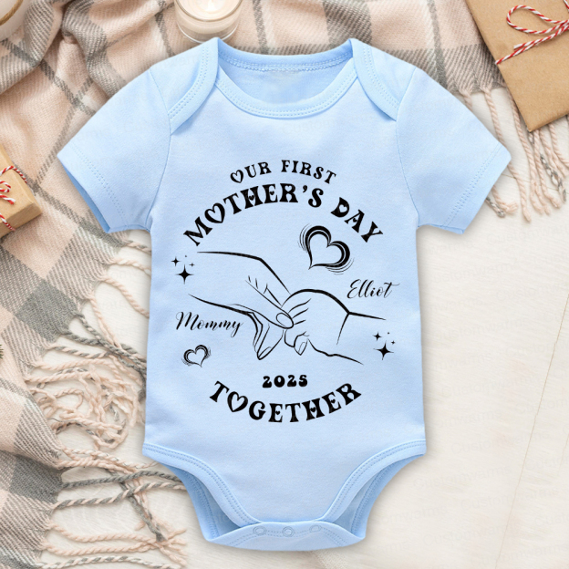 Personalized First Mother's Day Mommy and Baby Outfit | CWFamily39