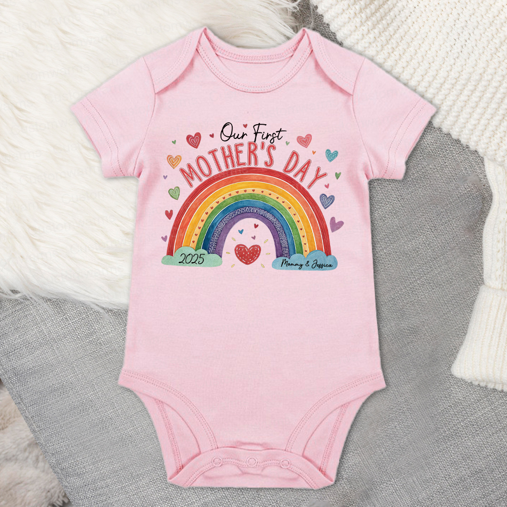 Personalized First Mother's Day Mommy and Baby Outfit | CWFamily21