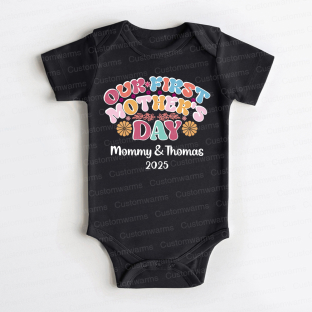 Personalized First Mother's Day Mommy and Baby Outfit | CWFamily24