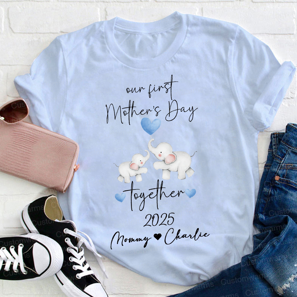 Personalized First Mother's Day Mommy and Baby Outfit | CWFamily26