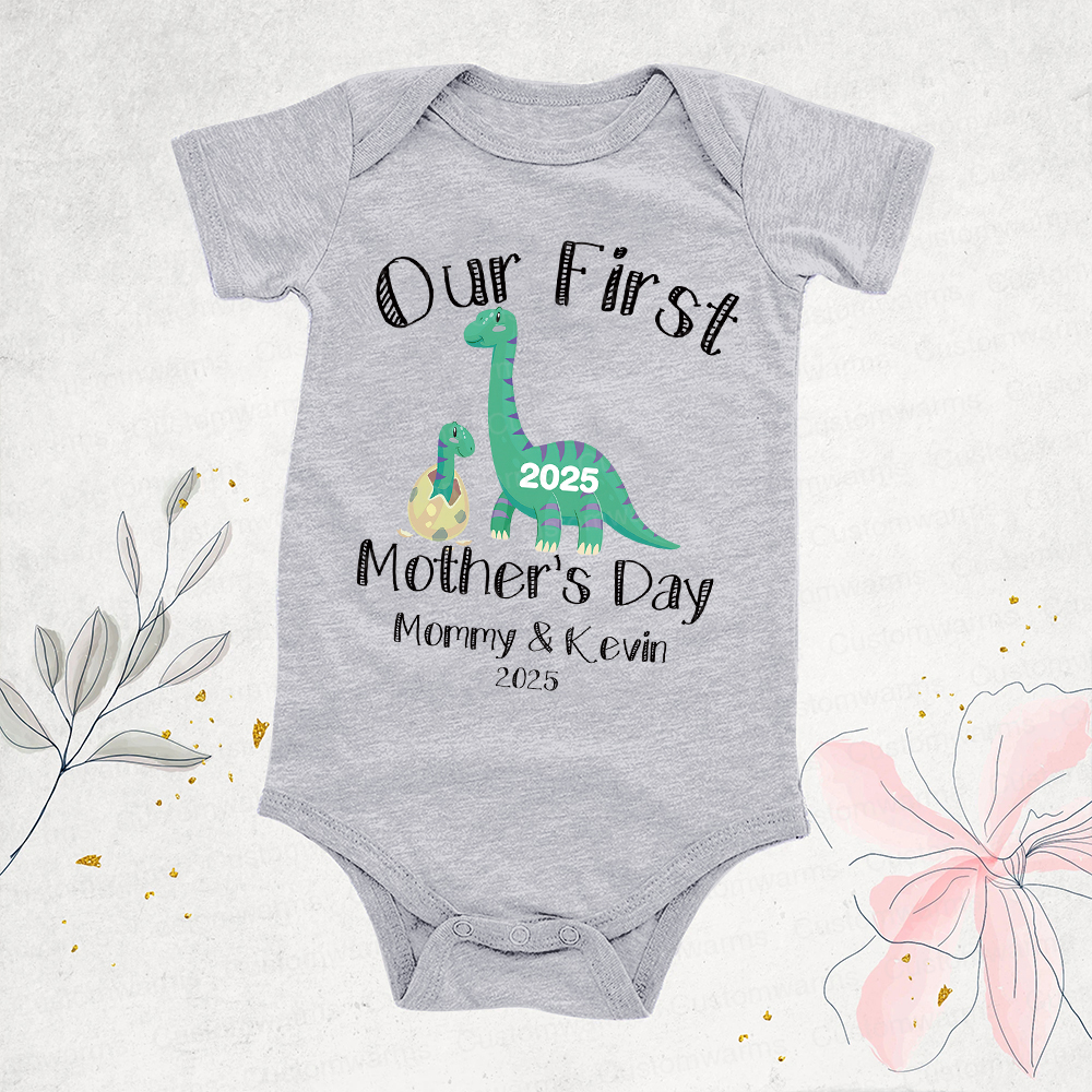Personalized First Mother's Day Mommy and Baby Outfit | CWFamily27