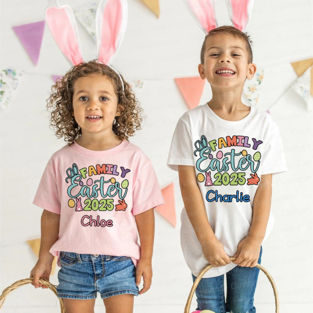 Personalized Family Happy Easter Matching Shirt | CWEaster65