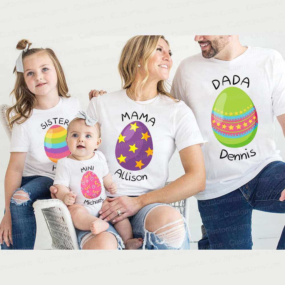 Personalized Family Happy Easter Matching Shirt | CWEaster74