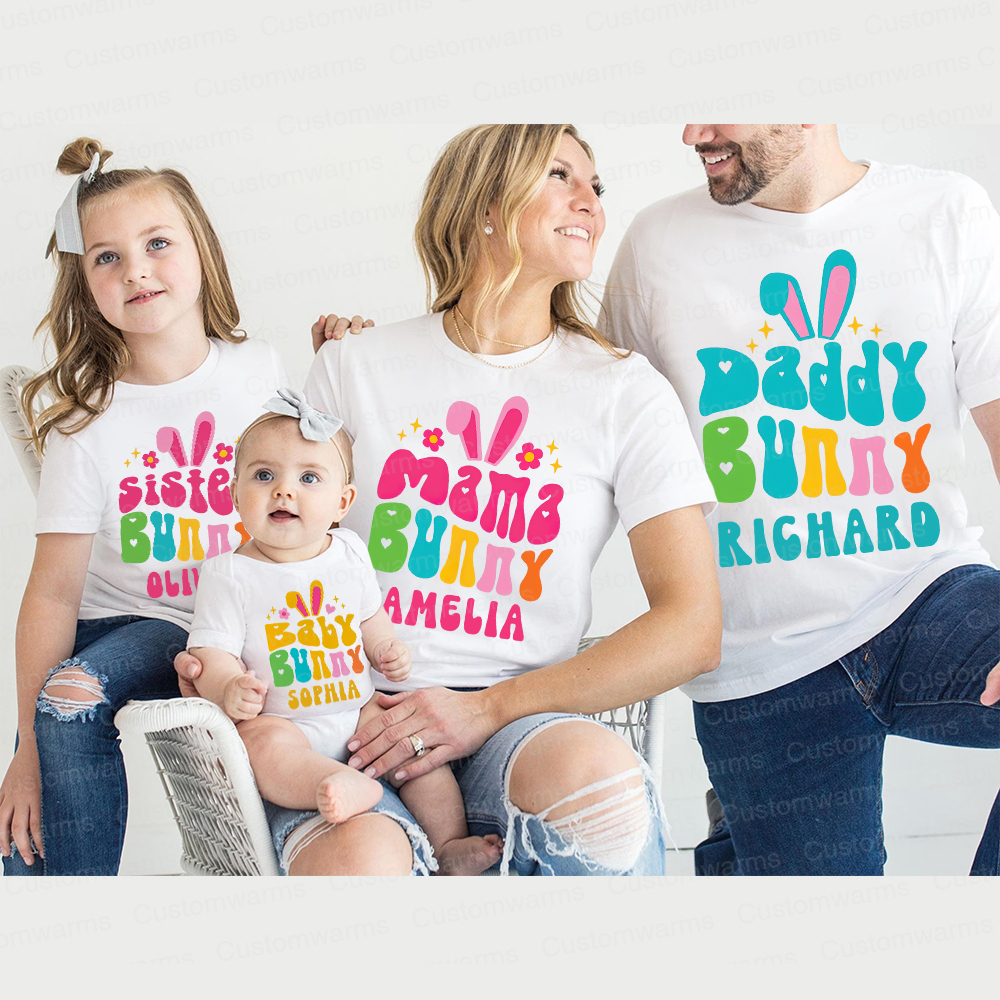 Personalized Family Happy Easter Matching Shirt | CWEaster75