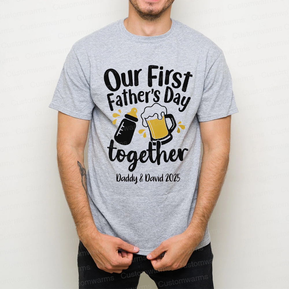 Personalized First Father's Day Daddy and Baby Outfit | CWFamily42