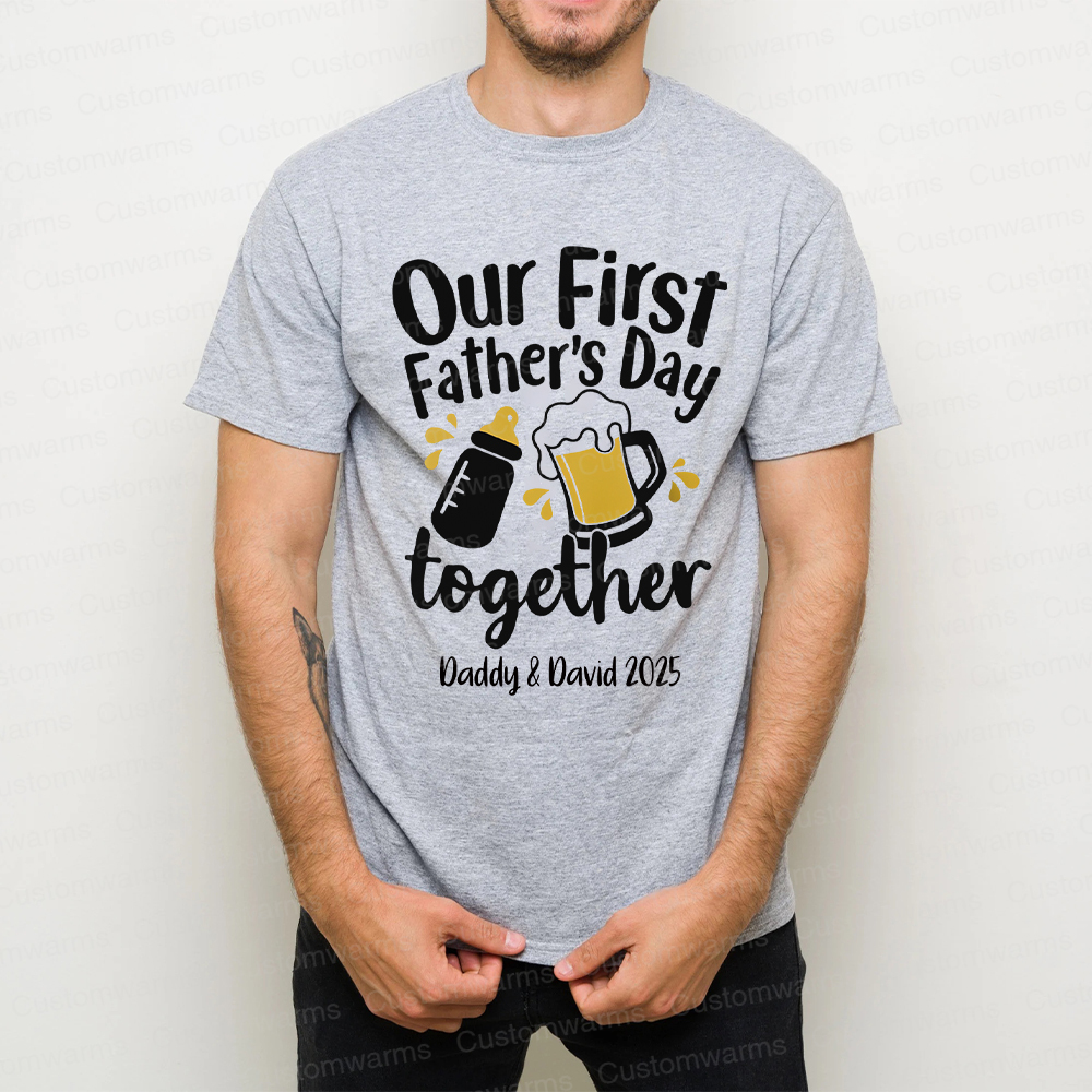 Personalized First Father's Day Daddy and Baby Outfit | CWFamily42