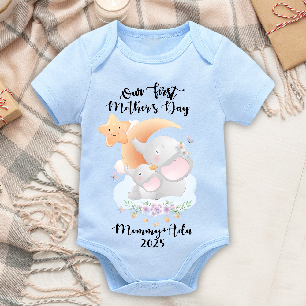 Personalized First Mother's Day Mommy and Baby Outfit | CWFamily41