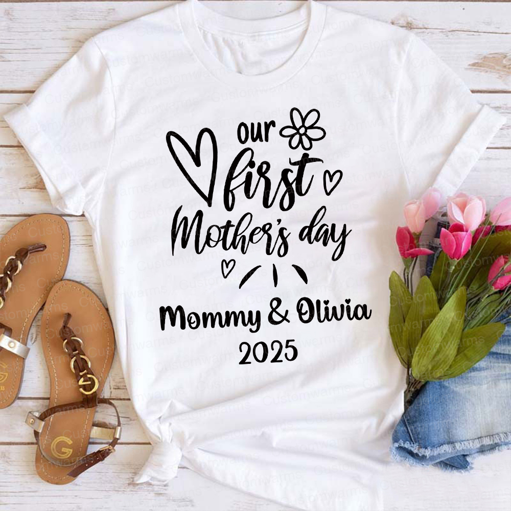 Personalized First Mother's Day Mommy and Baby Outfit | CWFamily45