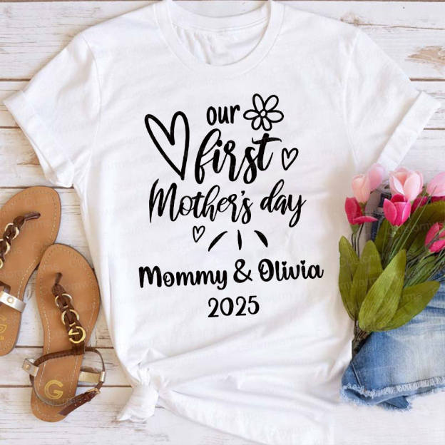 Personalized First Mother's Day Mommy and Baby Outfit | CWFamily45