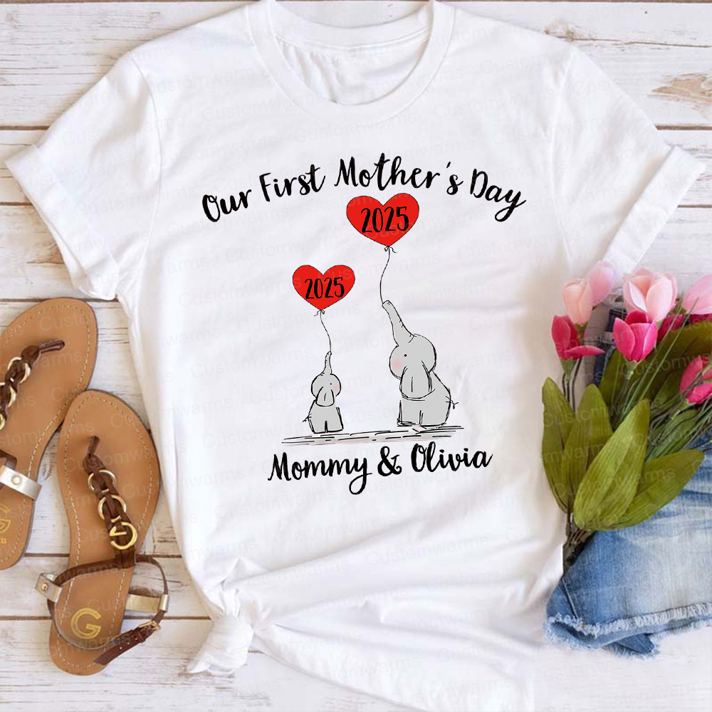 Personalized First Mother's Day Mommy and Baby Outfit | CWFamily48