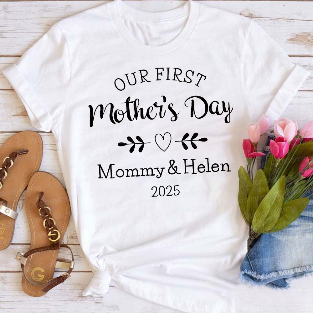 Personalized First Mother's Day Mommy and Baby Outfit | CWFamily50