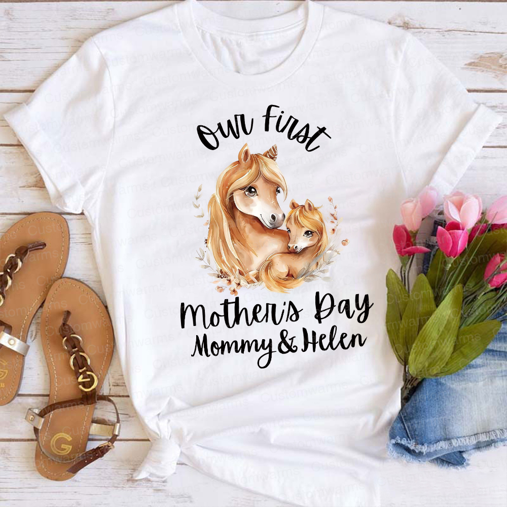 Personalized First Mother's Day Mommy and Baby Outfit | CWFamily51