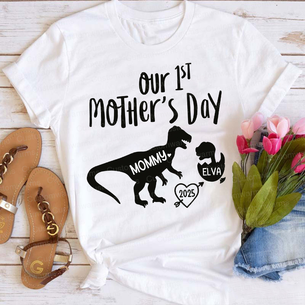 Personalized First Mother's Day Mommy and Baby Outfit | CWFamily55
