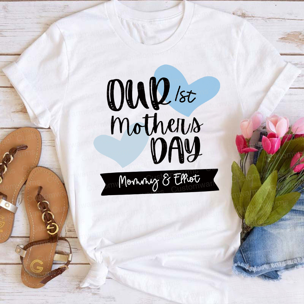 Personalized First Mother's Day Mommy and Baby Outfit | CWFamily58