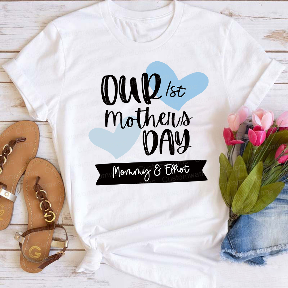 Personalized First Mother's Day Mommy and Baby Outfit | CWFamily58