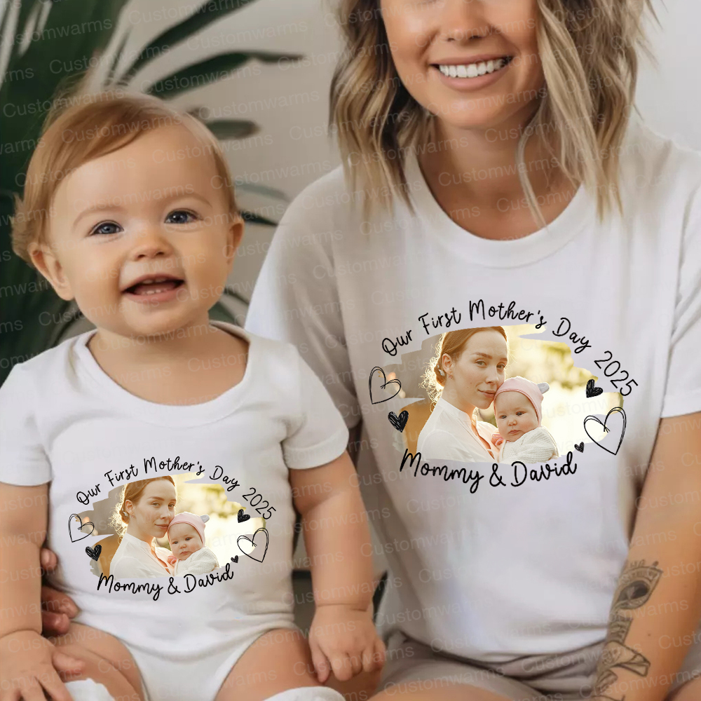 Personalized First Mother's Day Mommy and Baby Outfit | CWFamily60