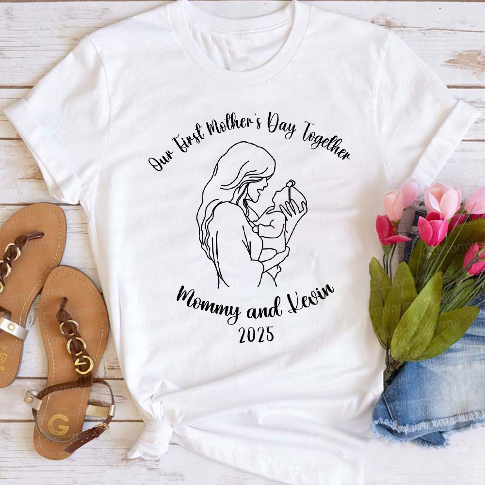 Personalized First Mother's Day Mommy and Baby Outfit | CWFamily61