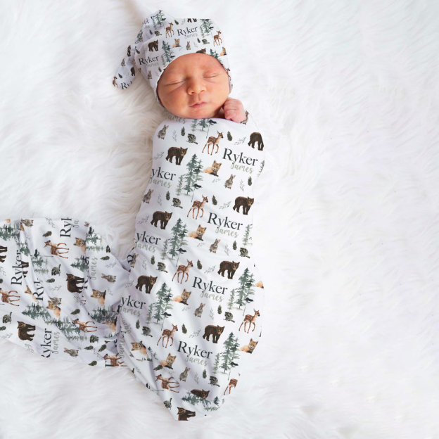 Personalized Baby Swaddle Blanket Set for Comfort & Unique | BBBlanket22