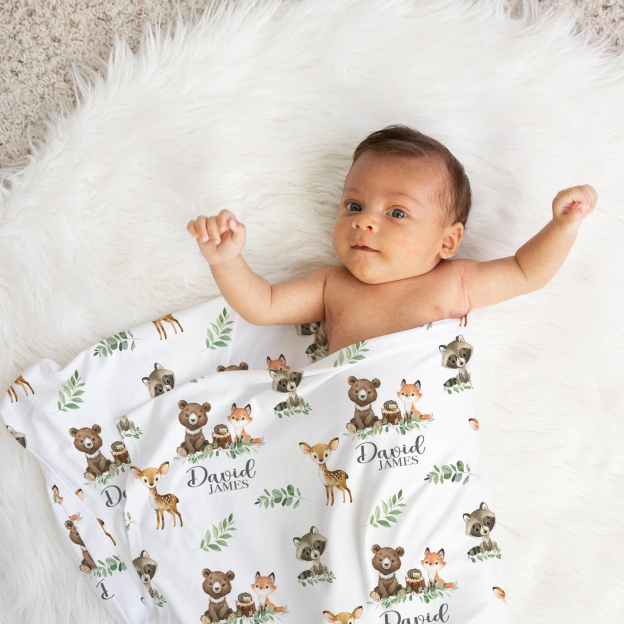 Personalized Baby Swaddle Blanket Set for Comfort & Unique | BBBlanket16