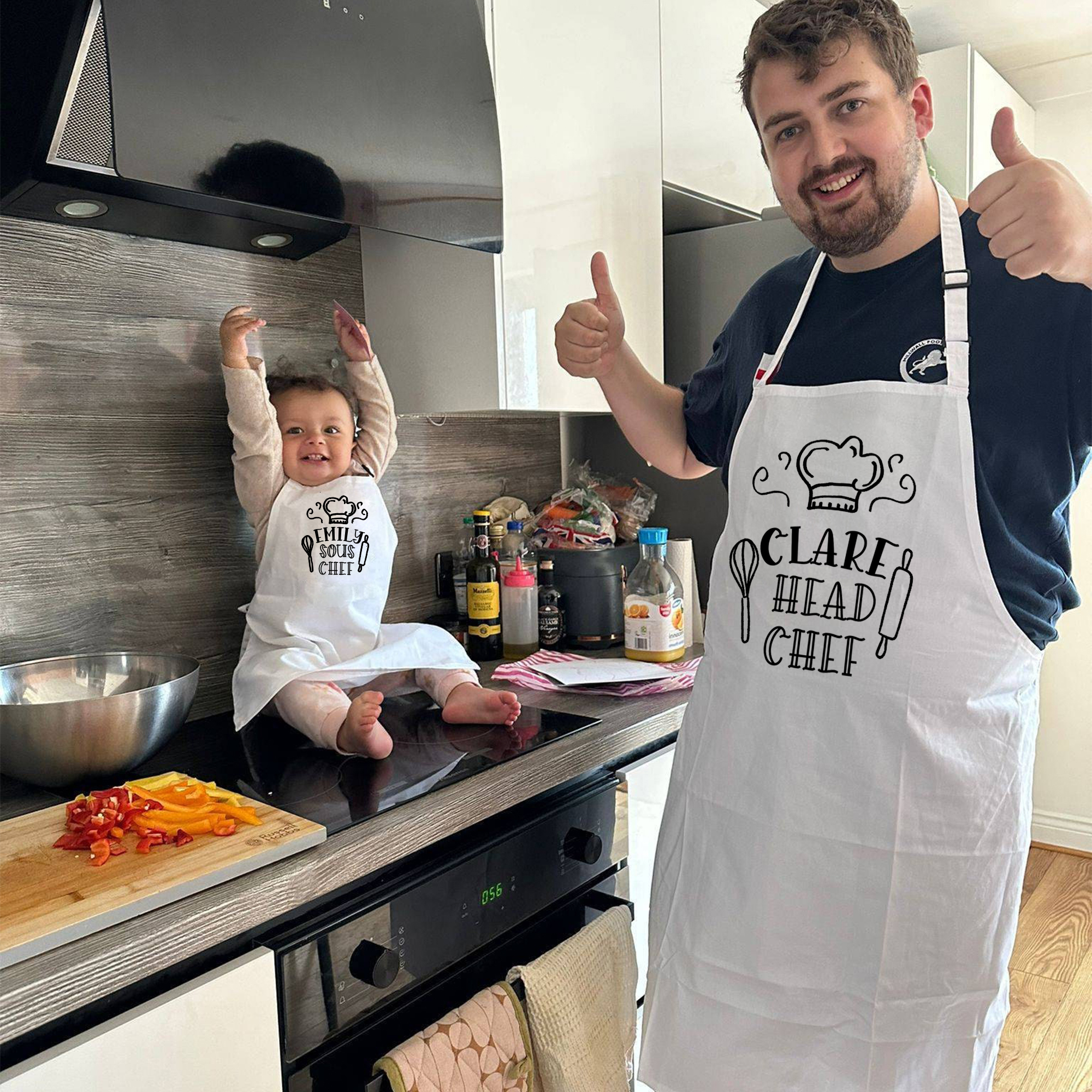 Personalised Multifunctional Waterproof Matching Family Apron | Apron29