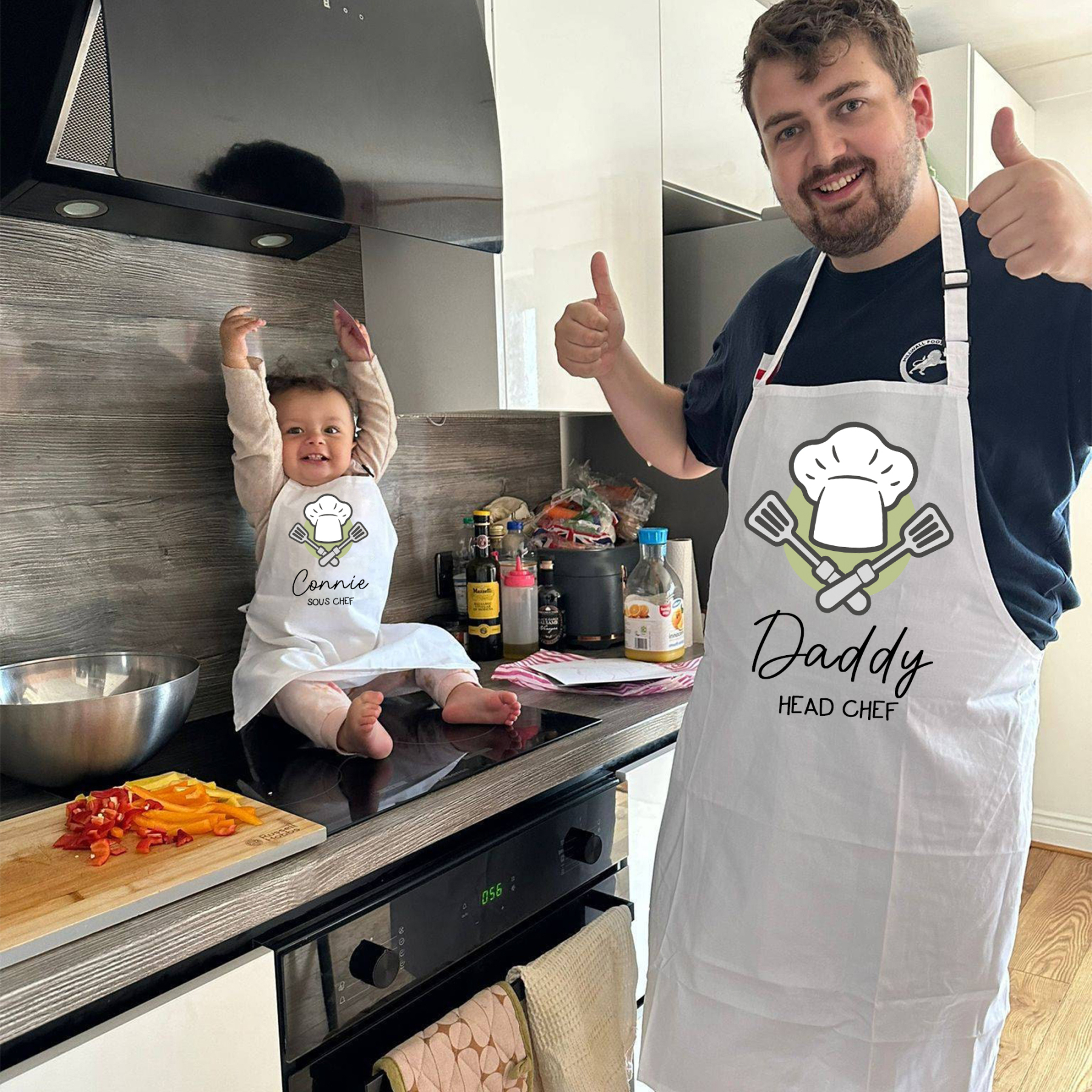 Personalised Multifunctional Waterproof Matching Family Apron | Apron45
