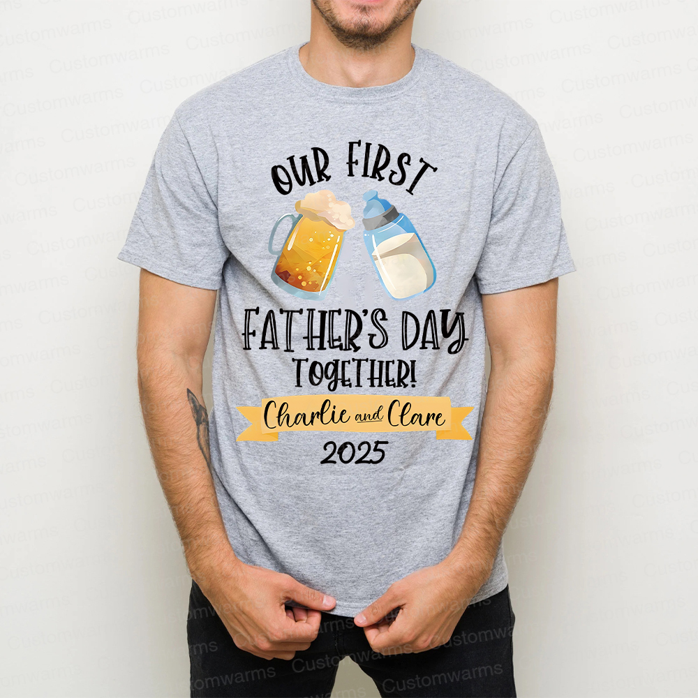 Personalized First Father's Day Daddy and Baby Outfit | CWFamily64
