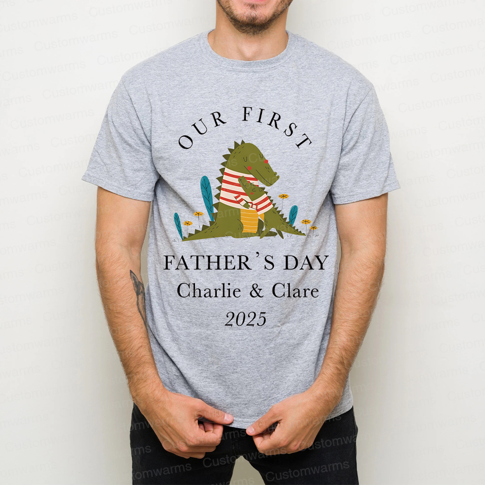Personalized First Father's Day Daddy and Baby Outfit | CWFamily72