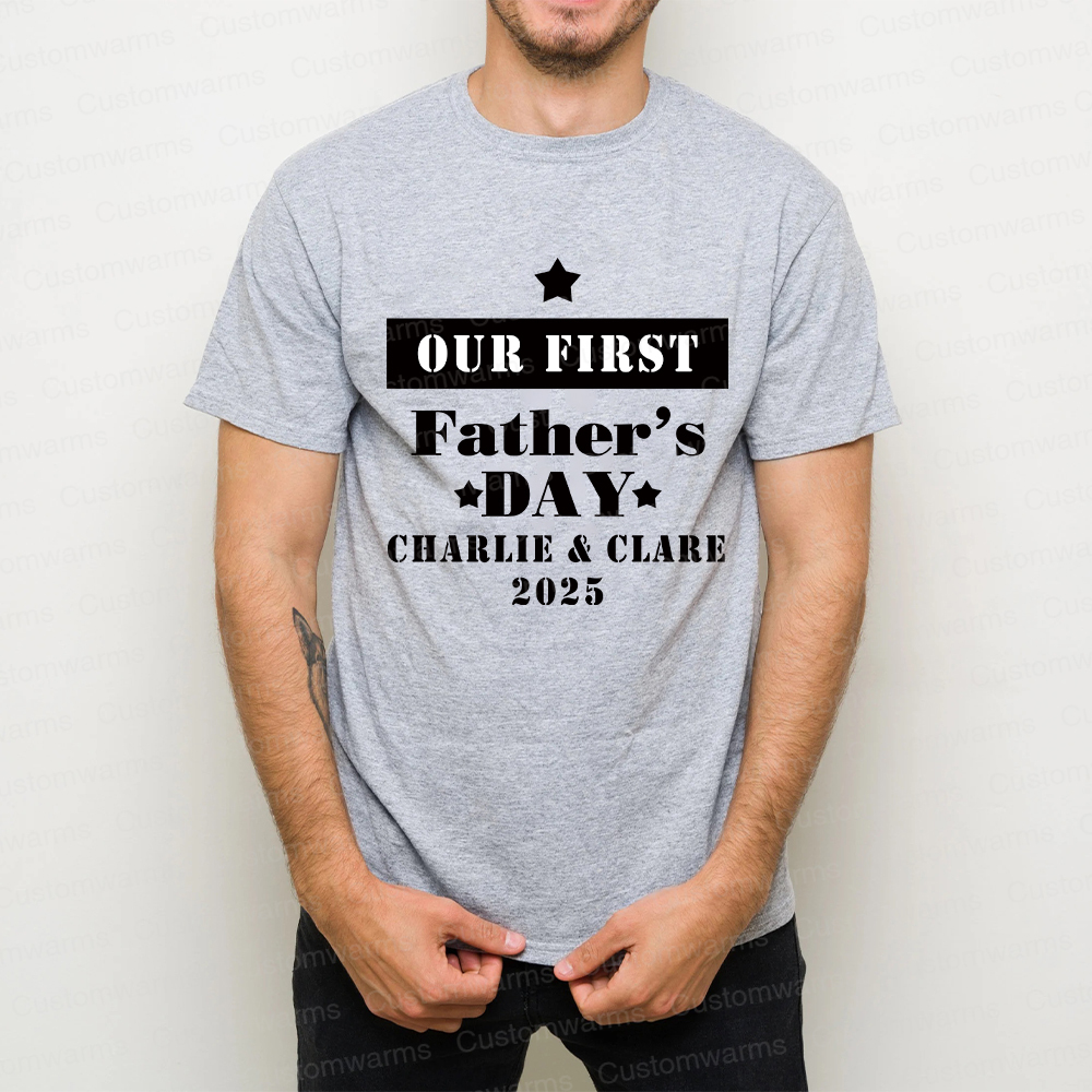 Personalized First Father's Day Daddy and Baby Outfit | CWFamily73